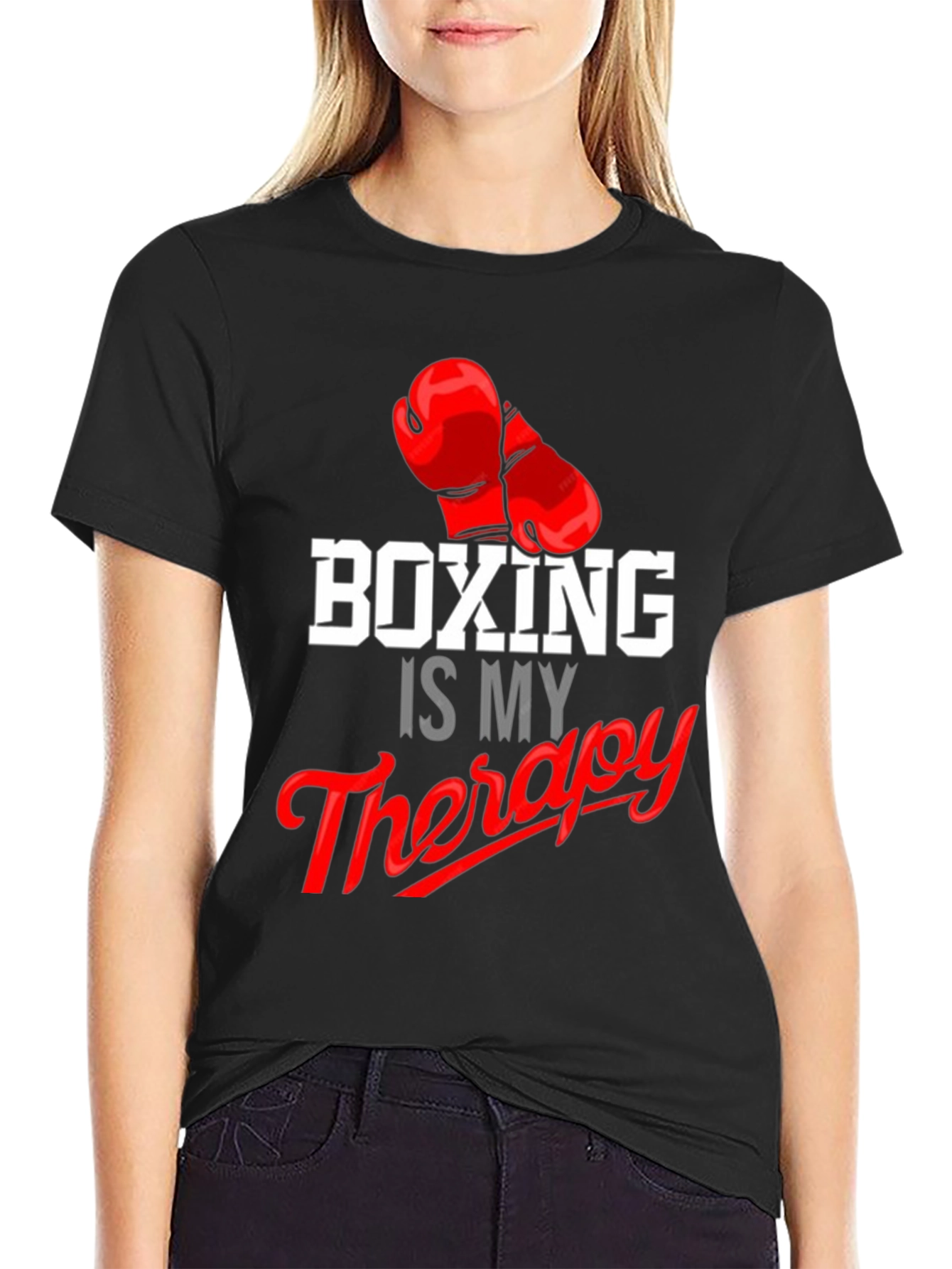 Boxing Is My Therapy Graphic Tee