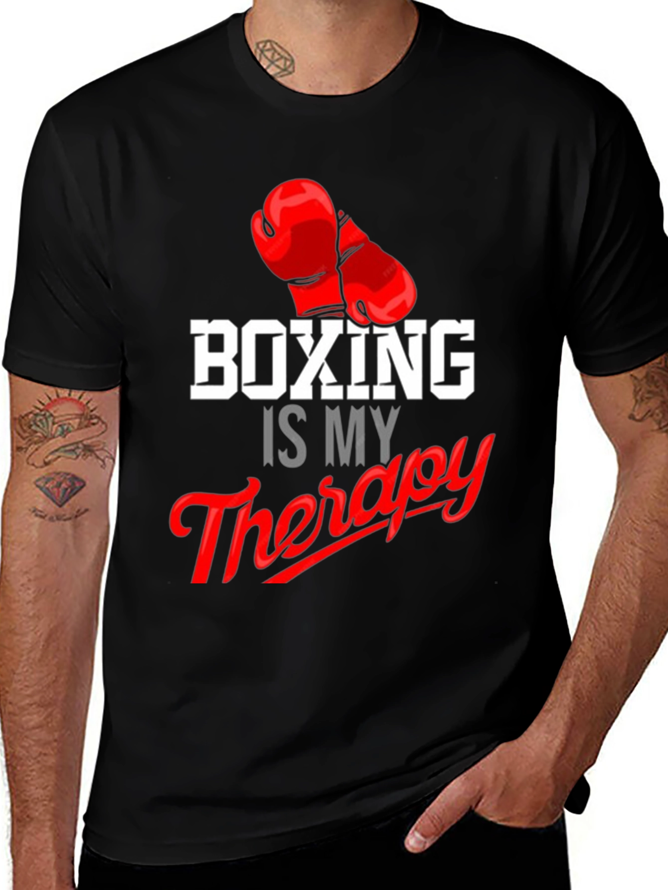 Boxing Is My Therapy Graphic Tee