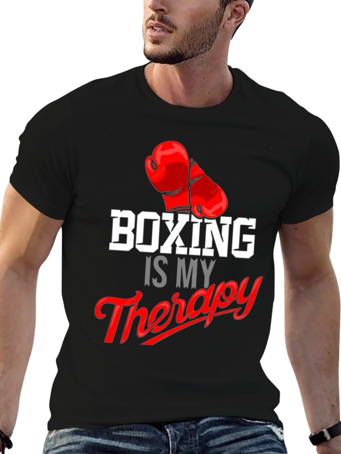 Boxing Is My Therapy Graphic Tee