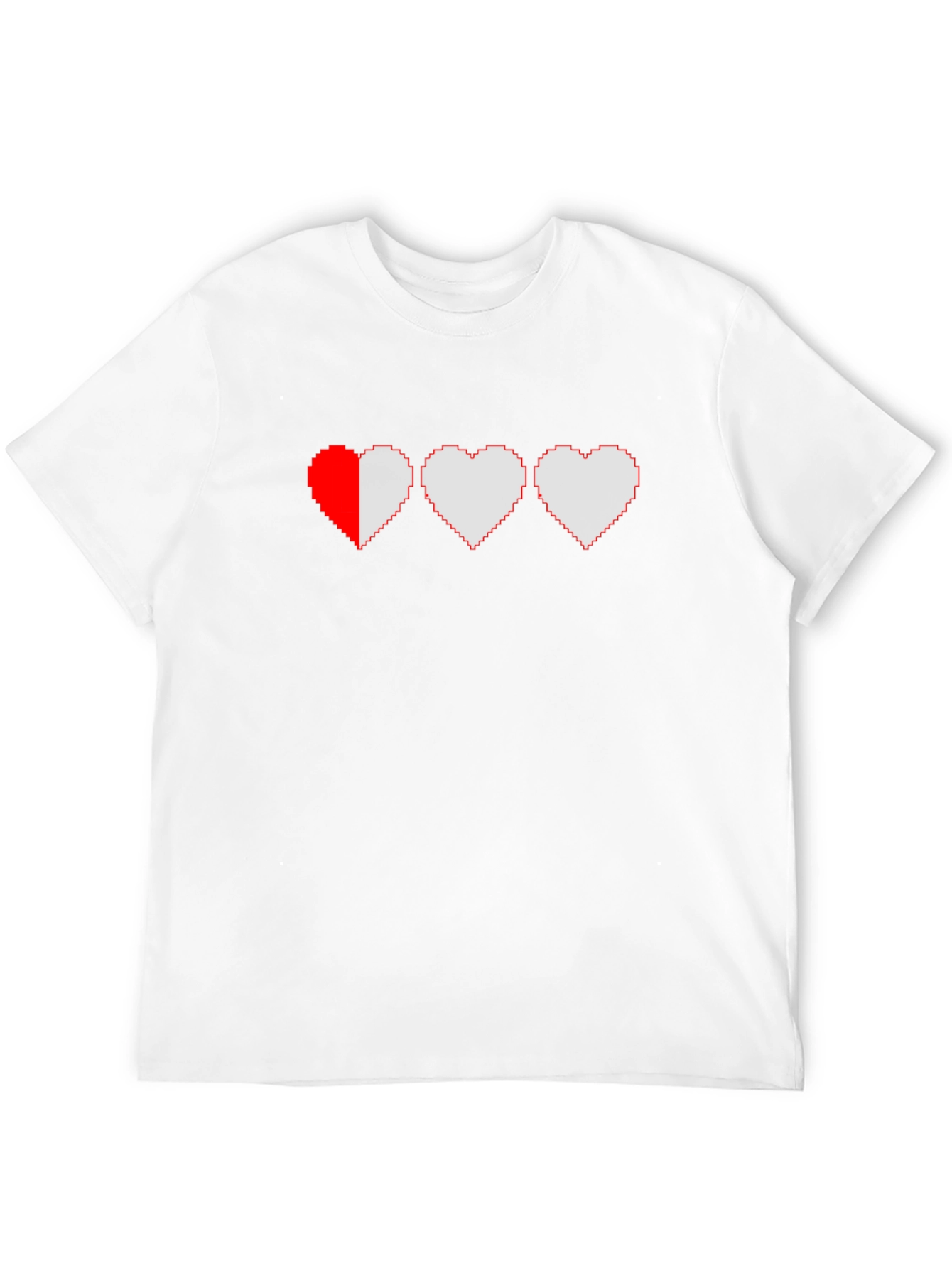 Pixel Heart Gamer T-Shirt - Black