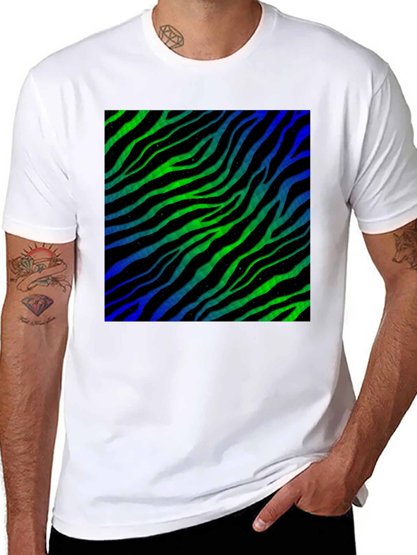 Zebra Stripe Pattern T-Shirt