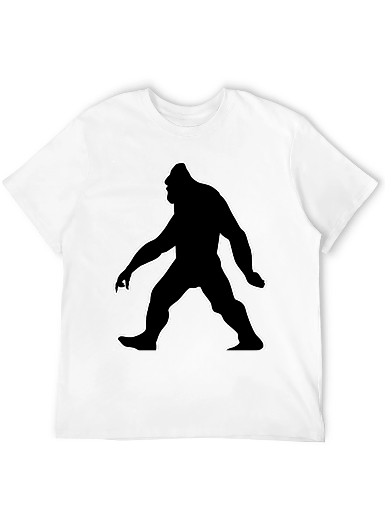 Bigfoot Silhouette Graphic Tee - Black Cotton T-Shirt