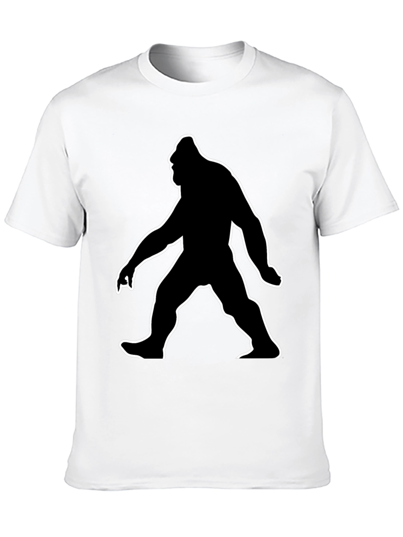 Bigfoot Silhouette Graphic Tee - Black Cotton T-Shirt