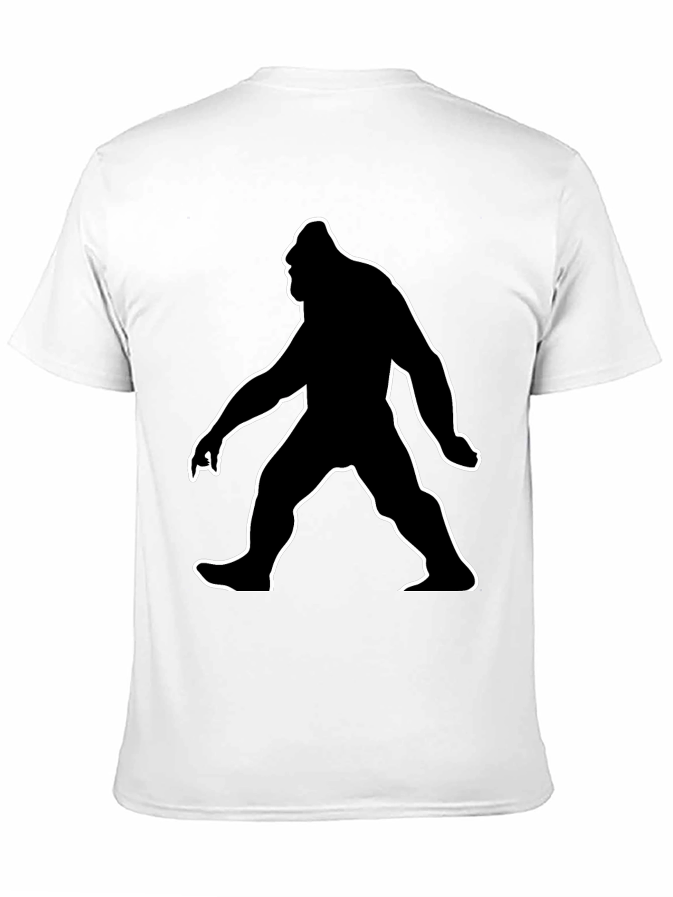 Bigfoot Silhouette Graphic Tee - Black Cotton T-Shirt