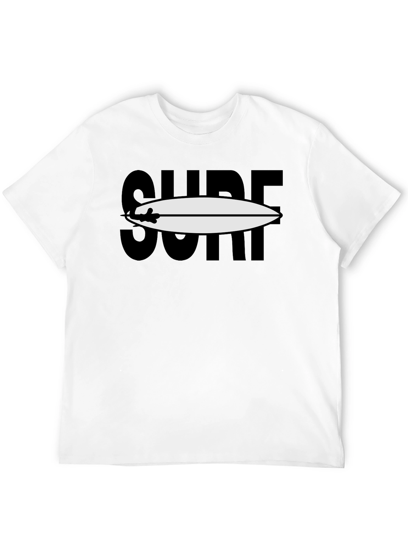 Surfboard Graphic Tee - Black Cotton Blend