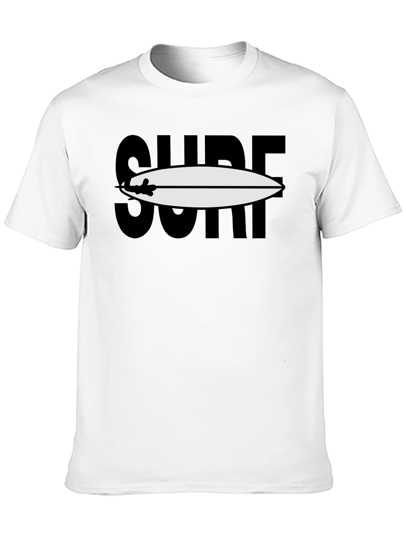 Surfboard Graphic Tee - Black Cotton Blend