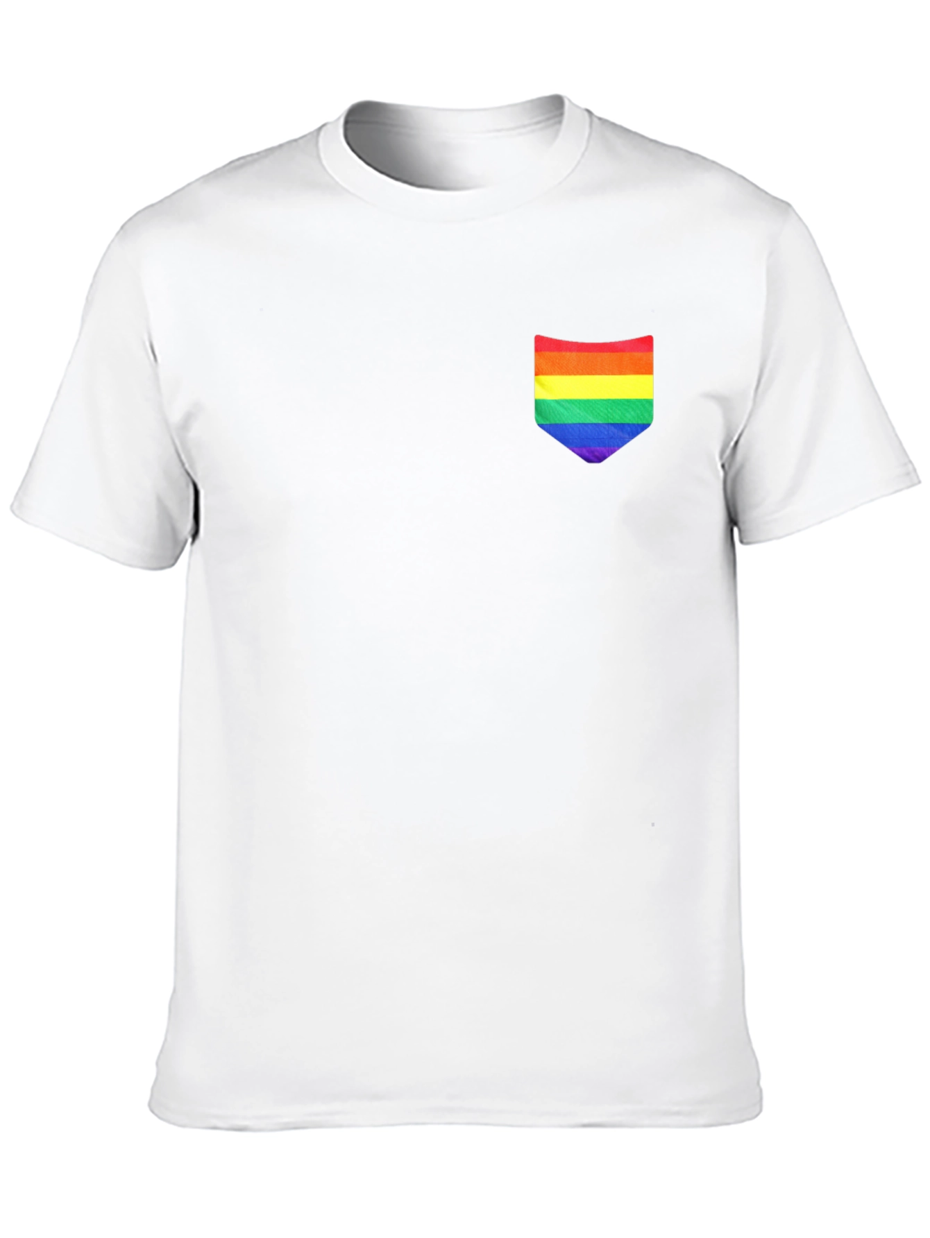 Rainbow Pocket Black Tee