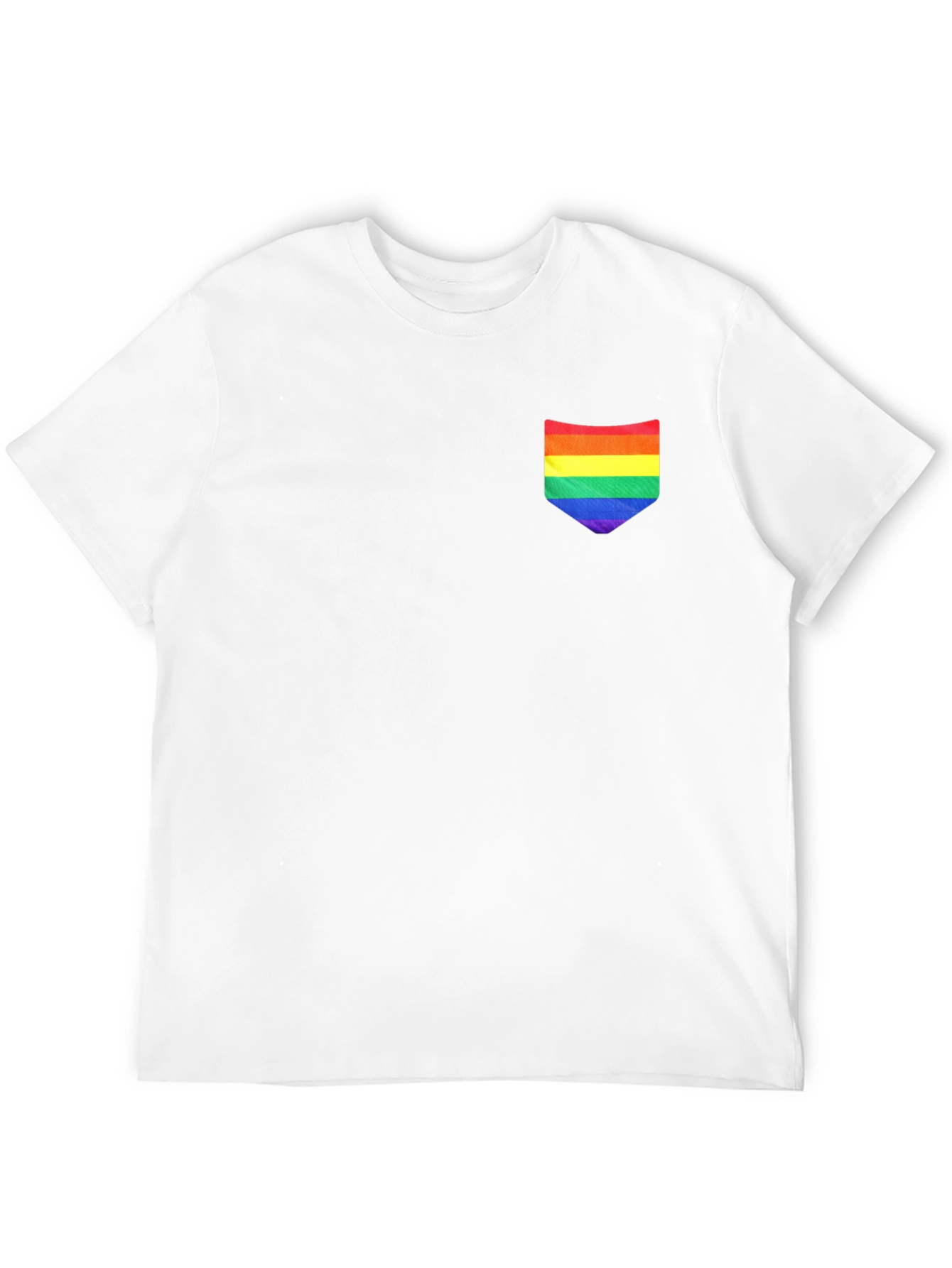 Rainbow Pocket Black Tee