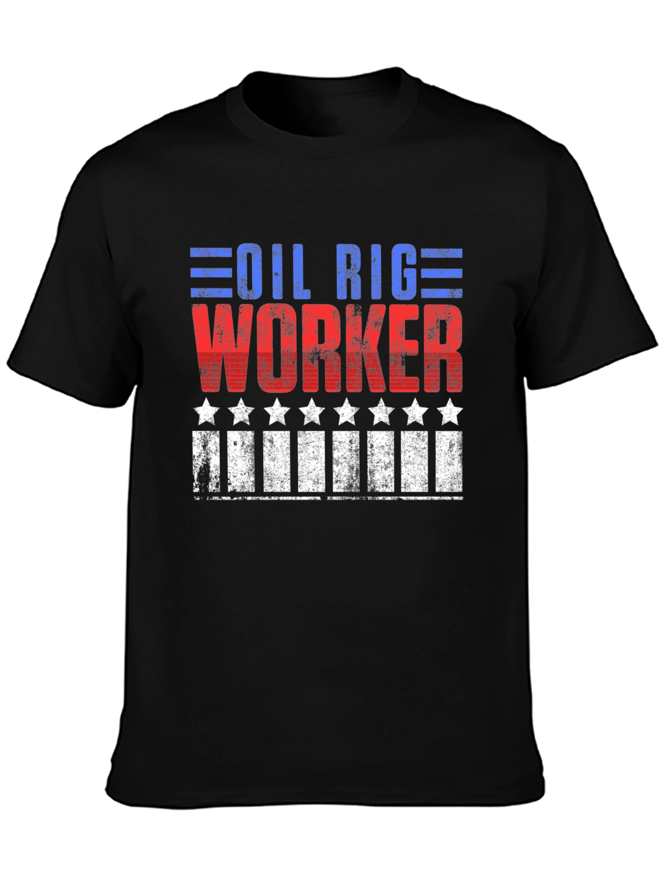 Oil Rig Worker Patriotic Graphic Tee