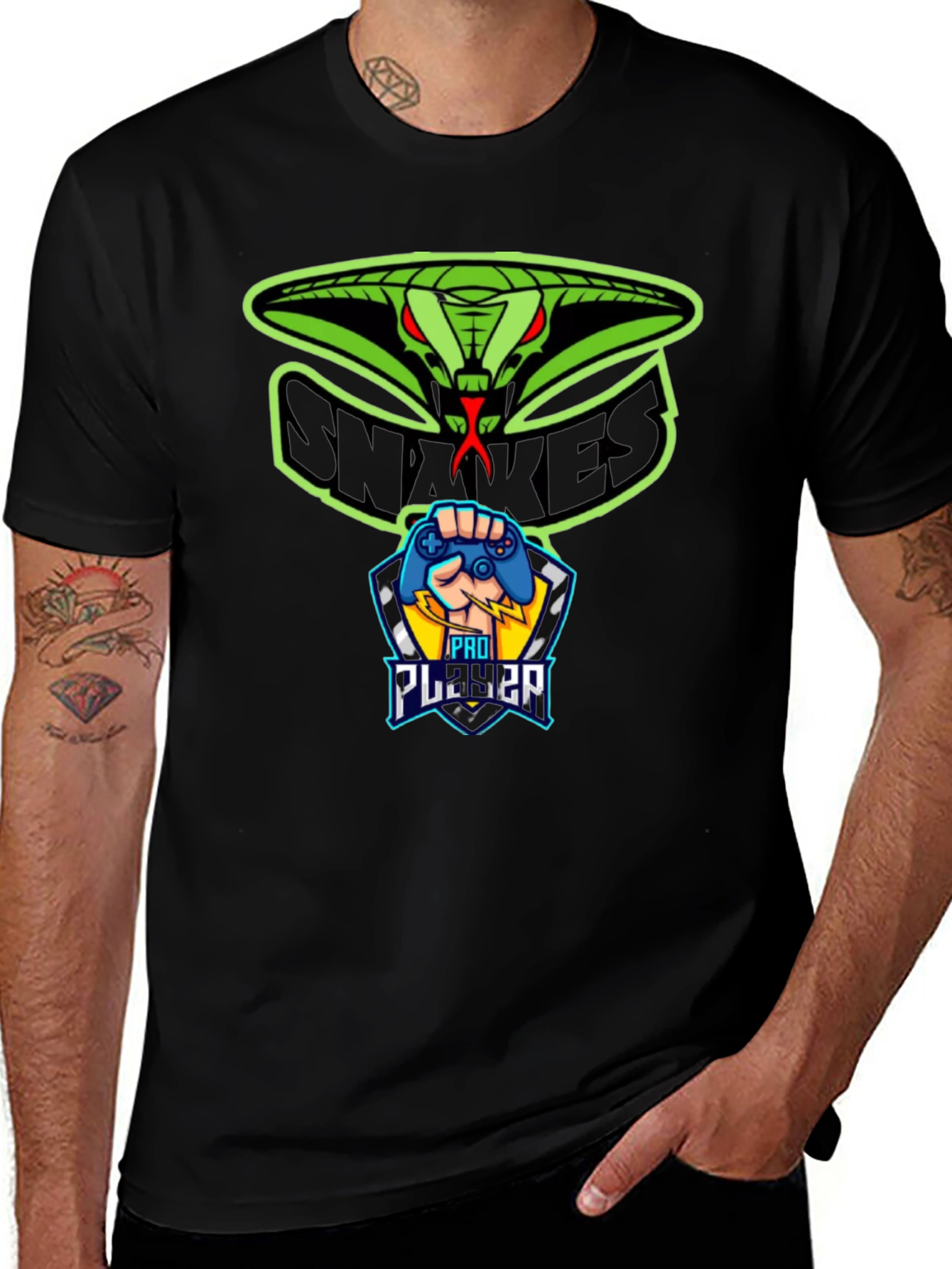 Snakes Pro Player T-Shirt - Gaming Apparel