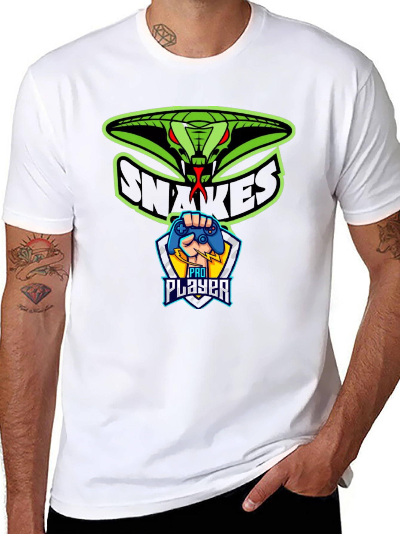Snakes Pro Player T-Shirt - Gaming Apparel