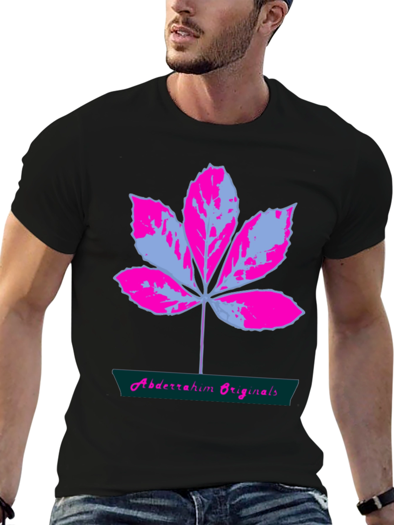 Leaf Logo Cotton T-Shirt - Abdderrahim Originals