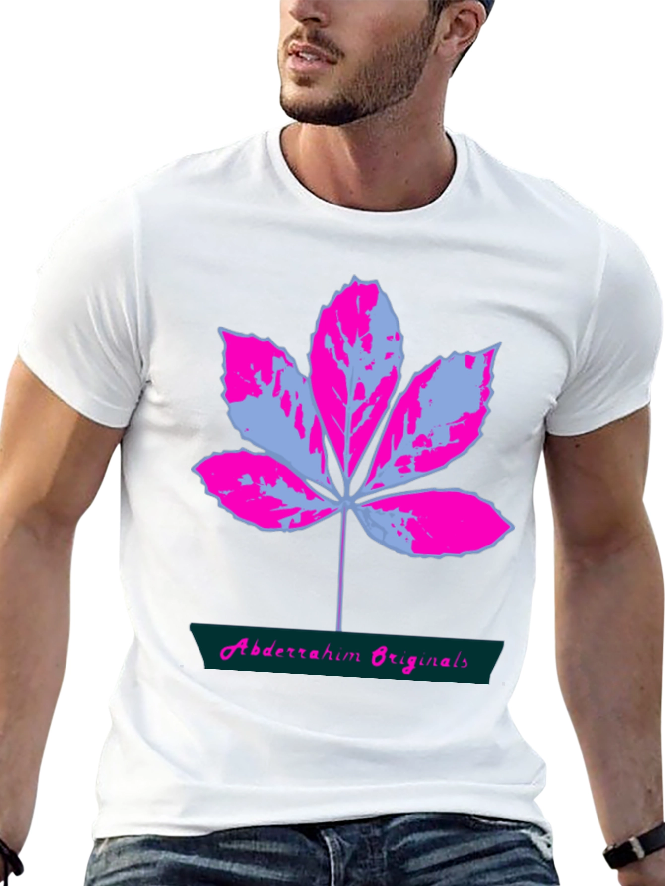 Leaf Logo Cotton T-Shirt - Abdderrahim Originals