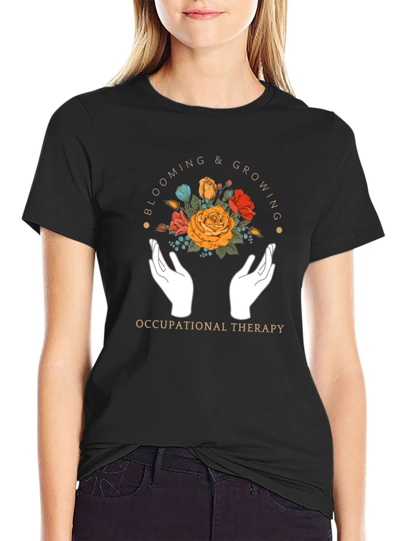 Occupational Therapy Floral Graphic T-Shirt