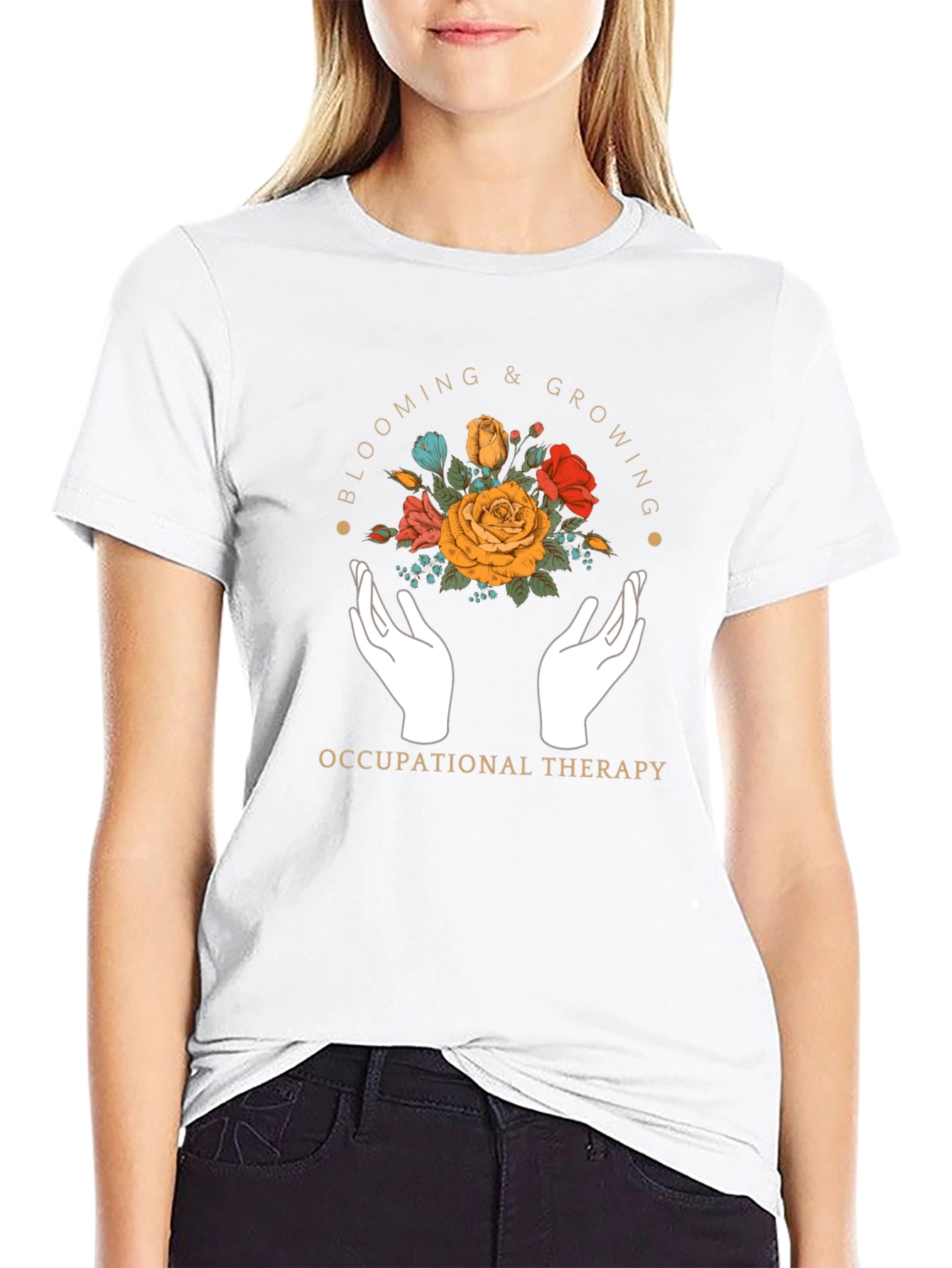 Occupational Therapy Floral Graphic T-Shirt