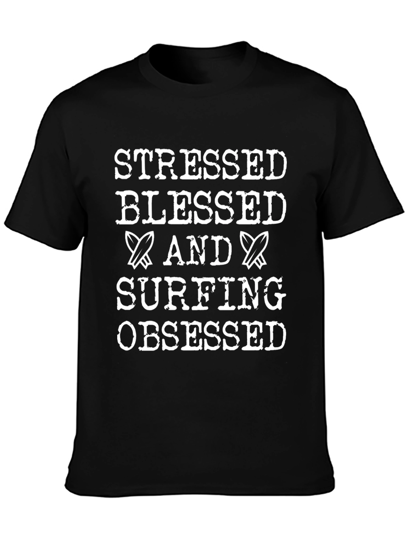 Stressed Blessed Surfing Obsessed Graphic Tee