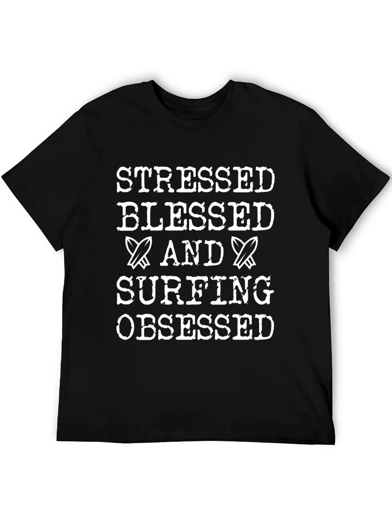 Stressed Blessed Surfing Obsessed Graphic Tee