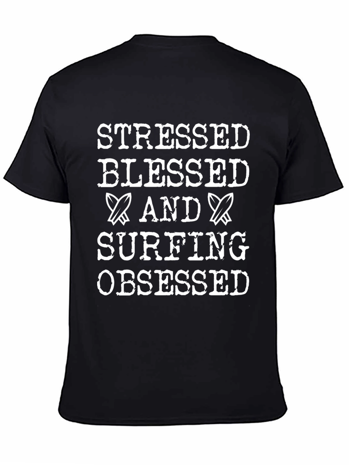 Stressed Blessed Surfing Obsessed Graphic Tee