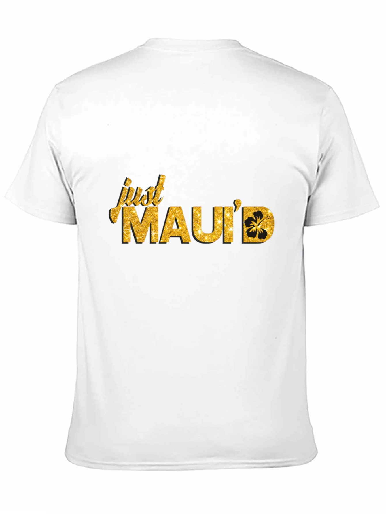 Just Mauid Black T-Shirt with Glitter Design
