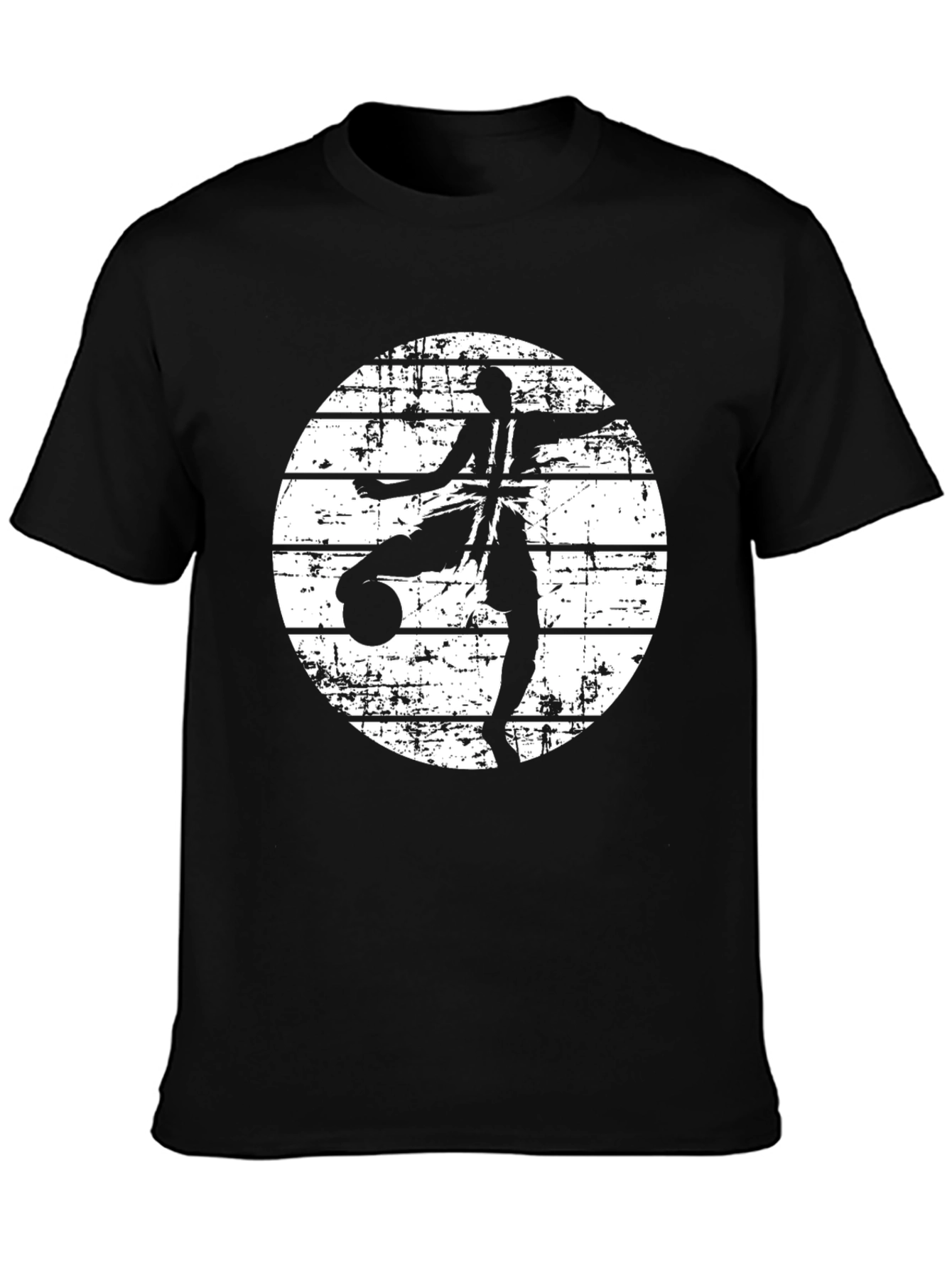 Soccer Player Black Graphic Tee