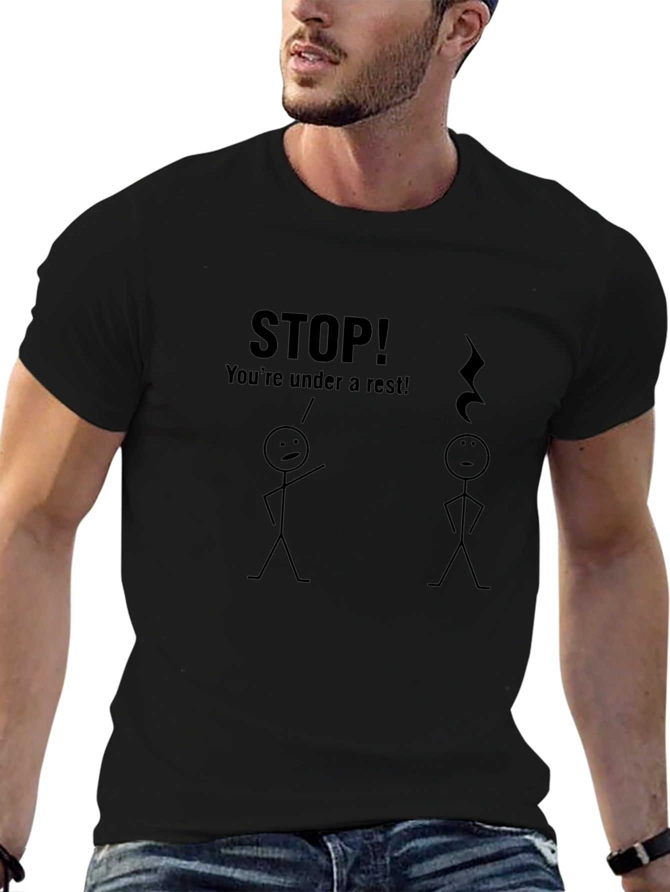 Punny Music T-Shirt: Youre Under a Rest!