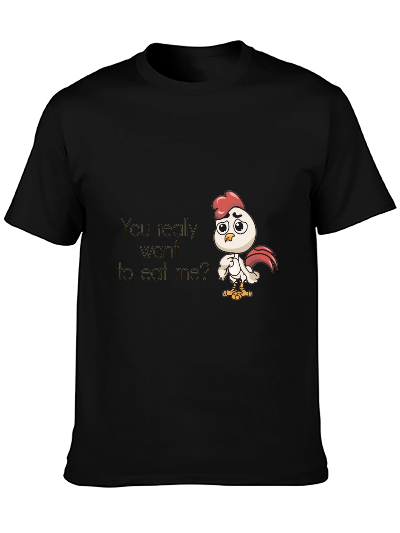Funny Chicken Graphic Tee - Black T-Shirt