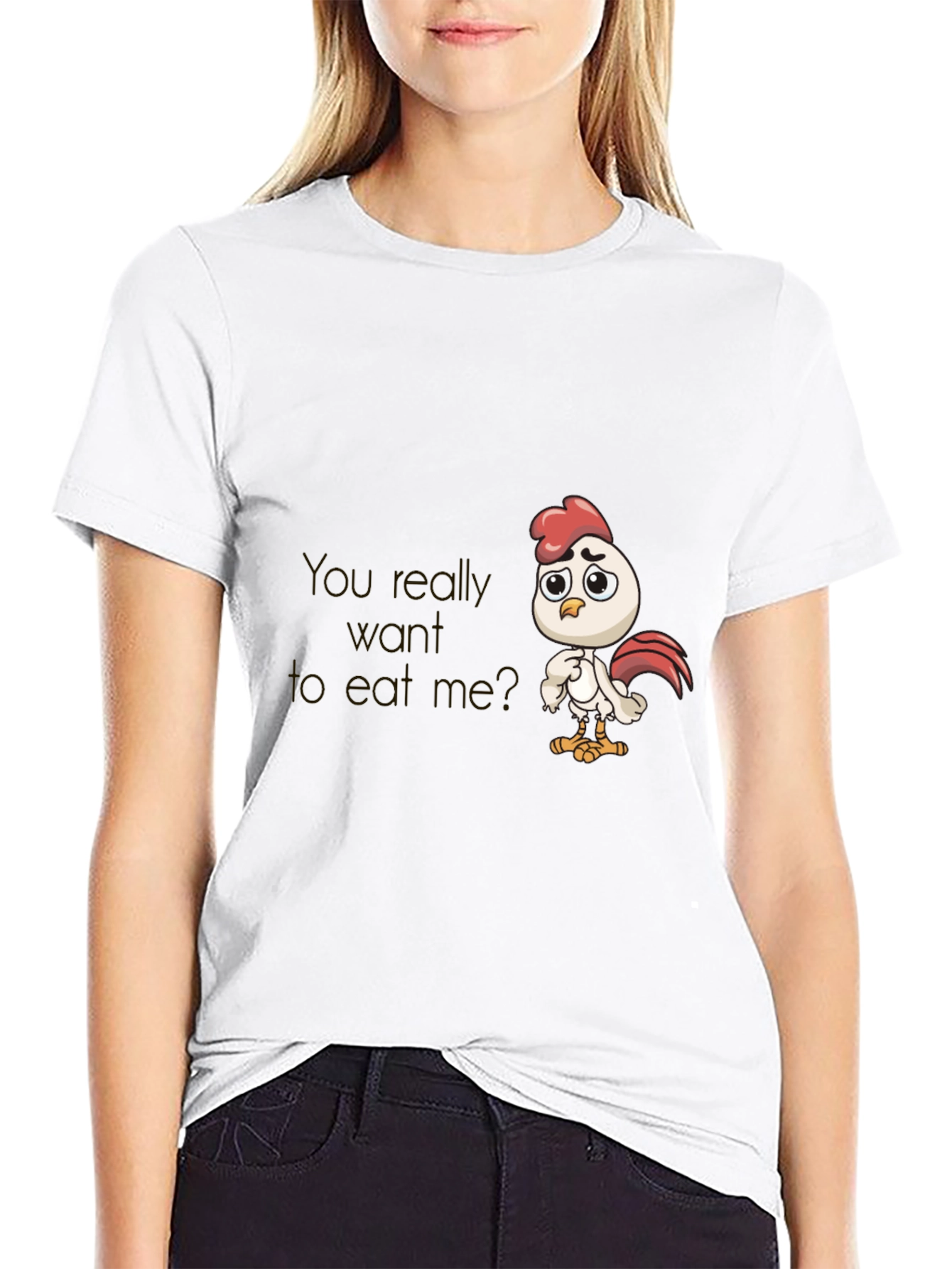 Funny Chicken Graphic Tee - Black T-Shirt