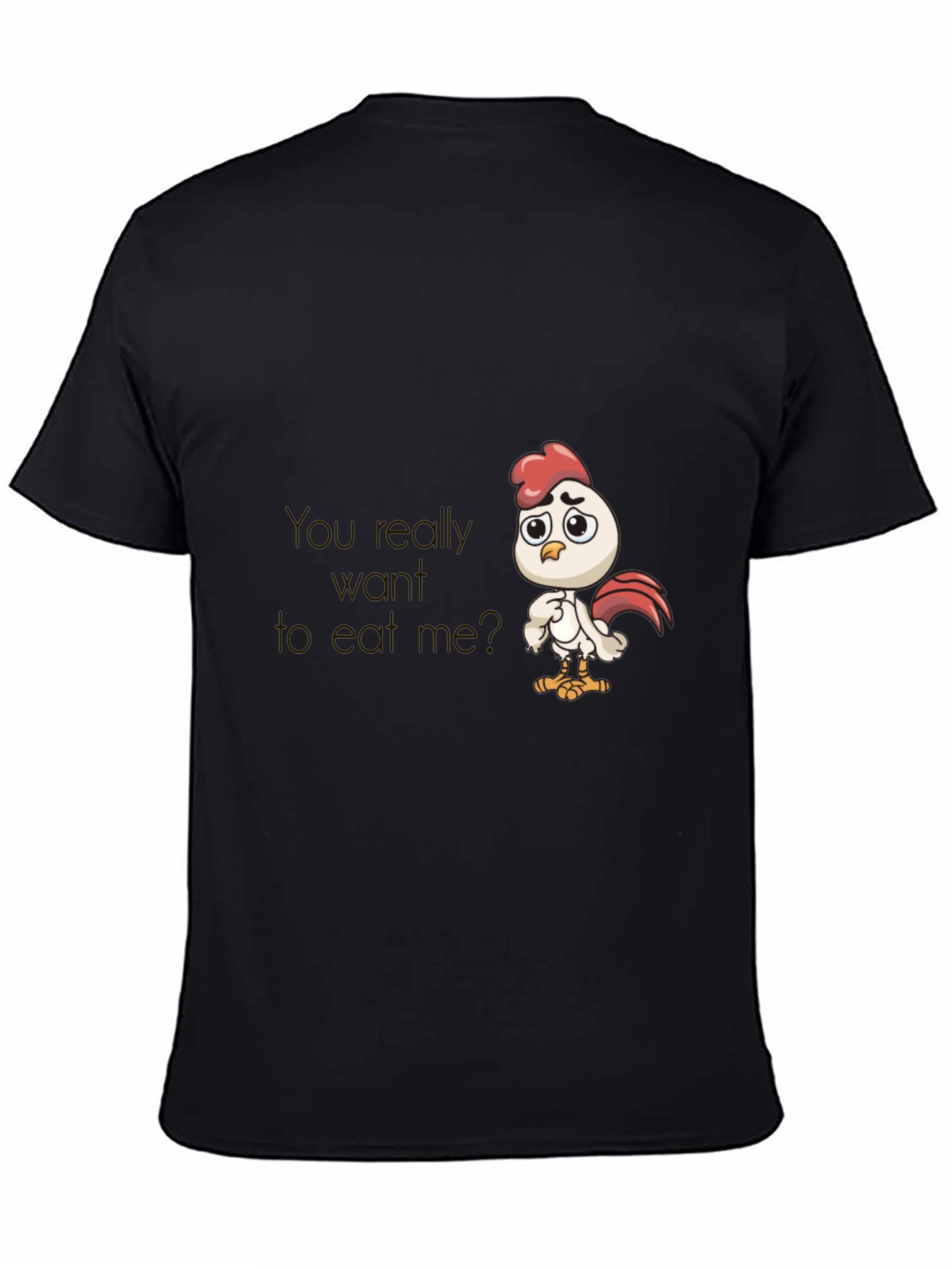 Funny Chicken Graphic Tee - Black T-Shirt