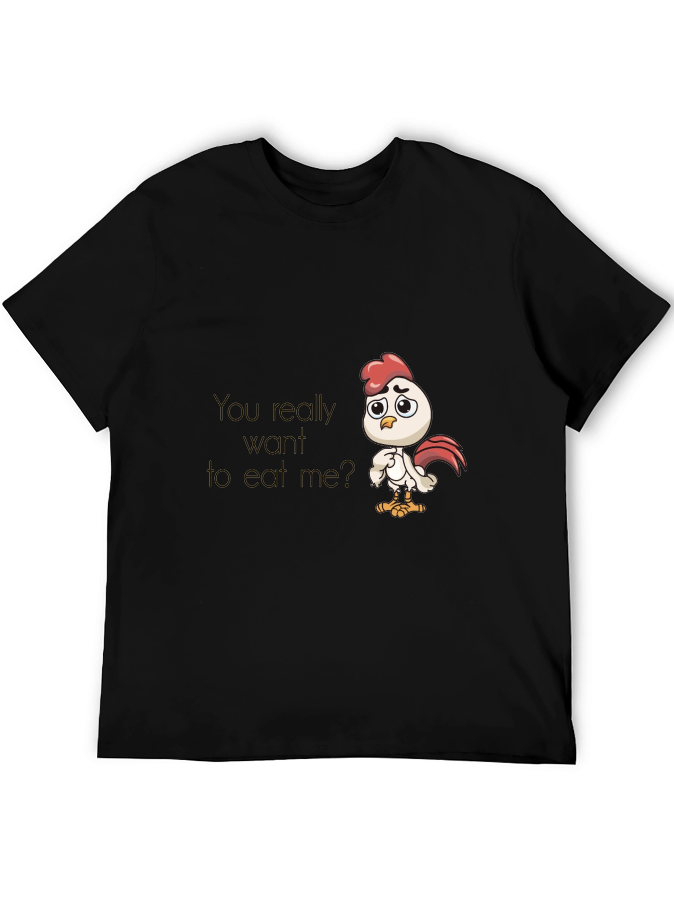 Funny Chicken Graphic Tee - Black T-Shirt
