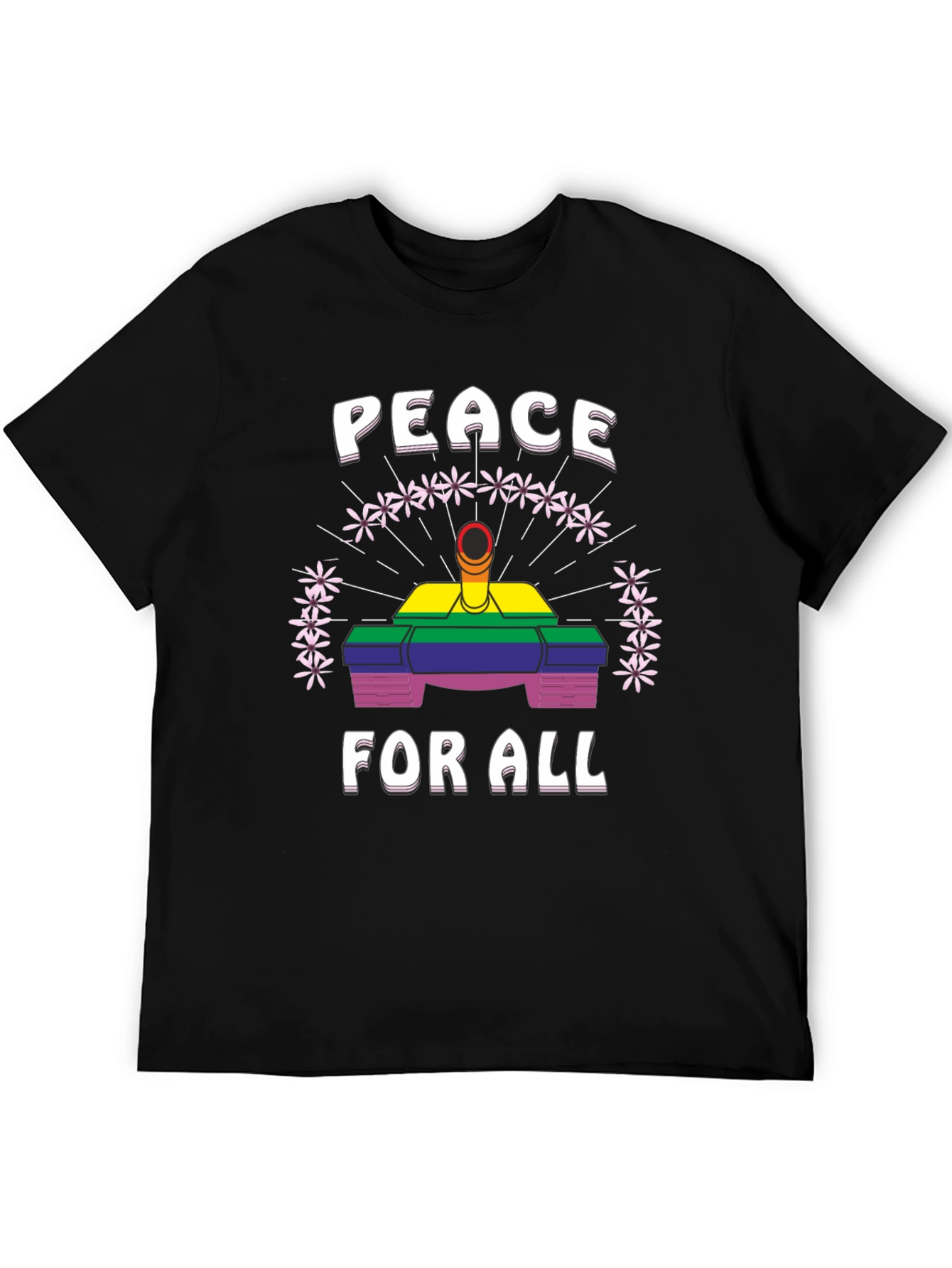 Peace For All Rainbow Tank Graphic Tee