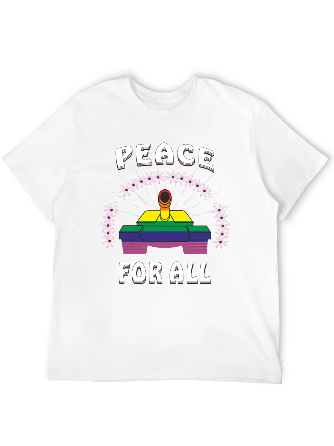 Peace For All Rainbow Tank Graphic Tee