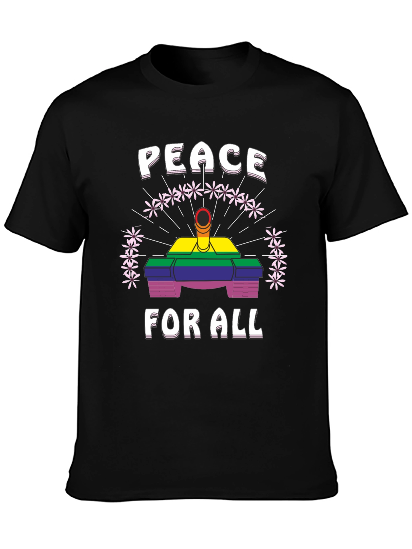 Peace For All Rainbow Tank Graphic Tee