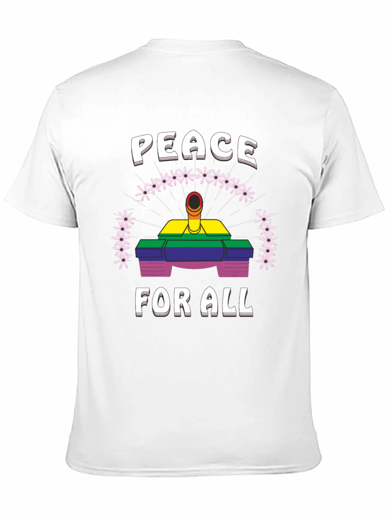 Peace For All Rainbow Tank Graphic Tee