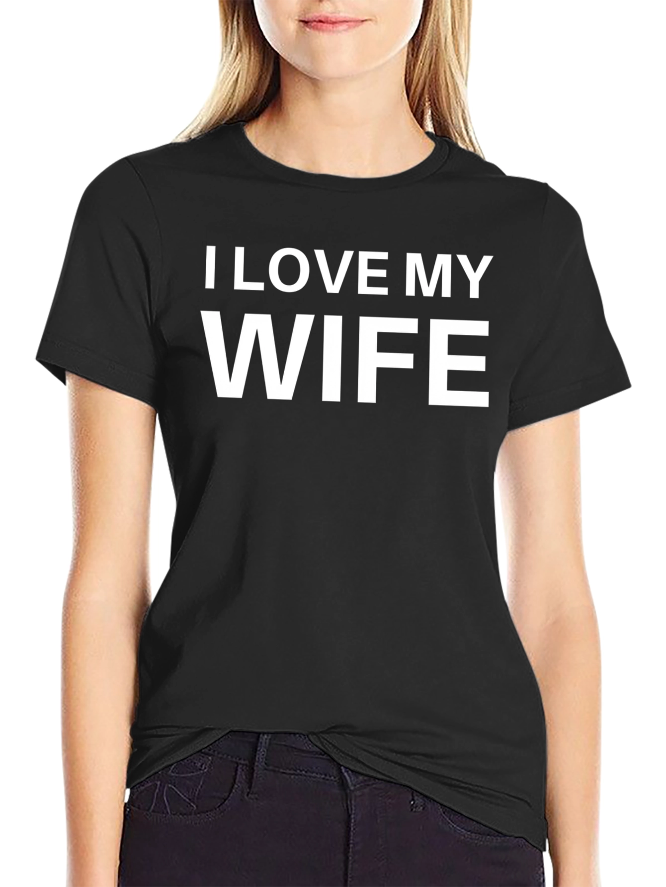 I Love My Wife Black T-Shirt