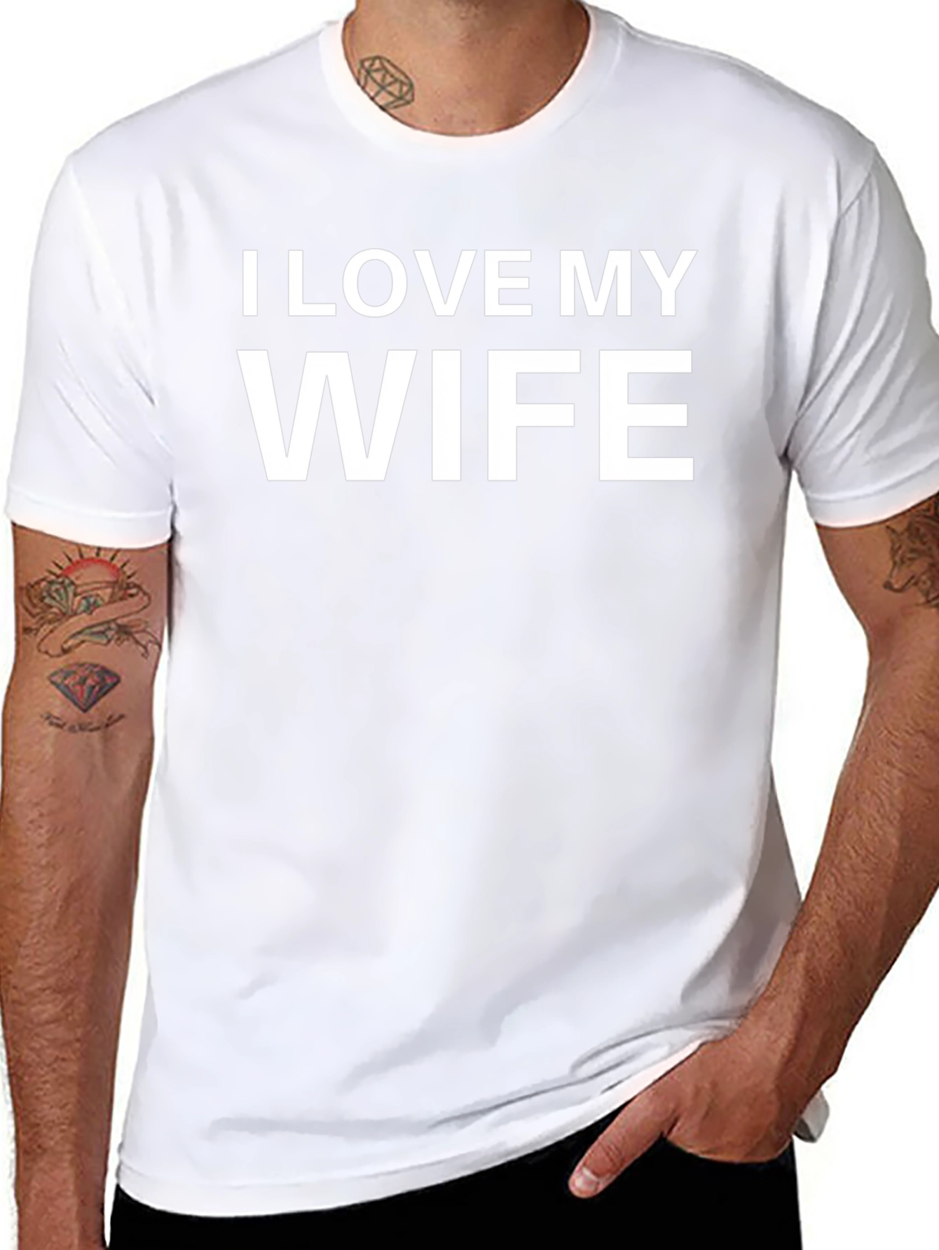 I Love My Wife Black T-Shirt
