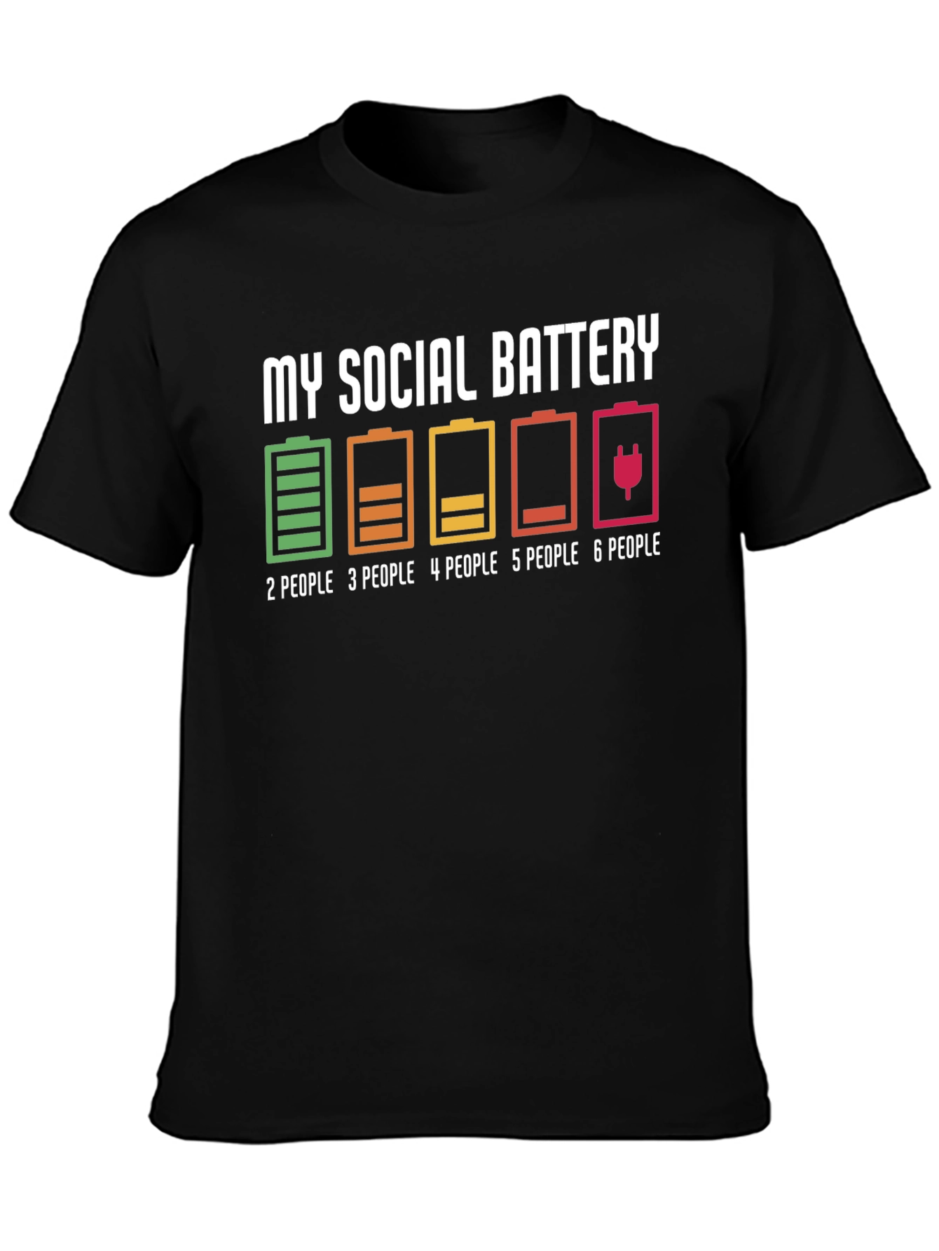 Social Battery Graphic T-Shirt - Introvert Humor