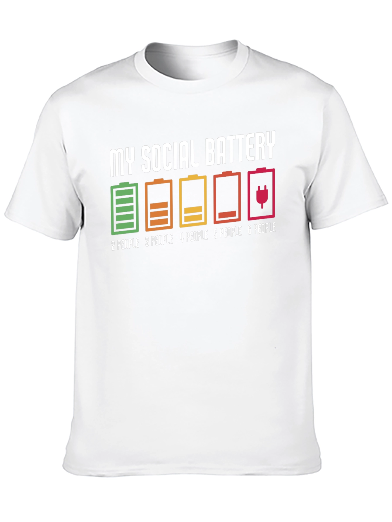 Social Battery Graphic T-Shirt - Introvert Humor