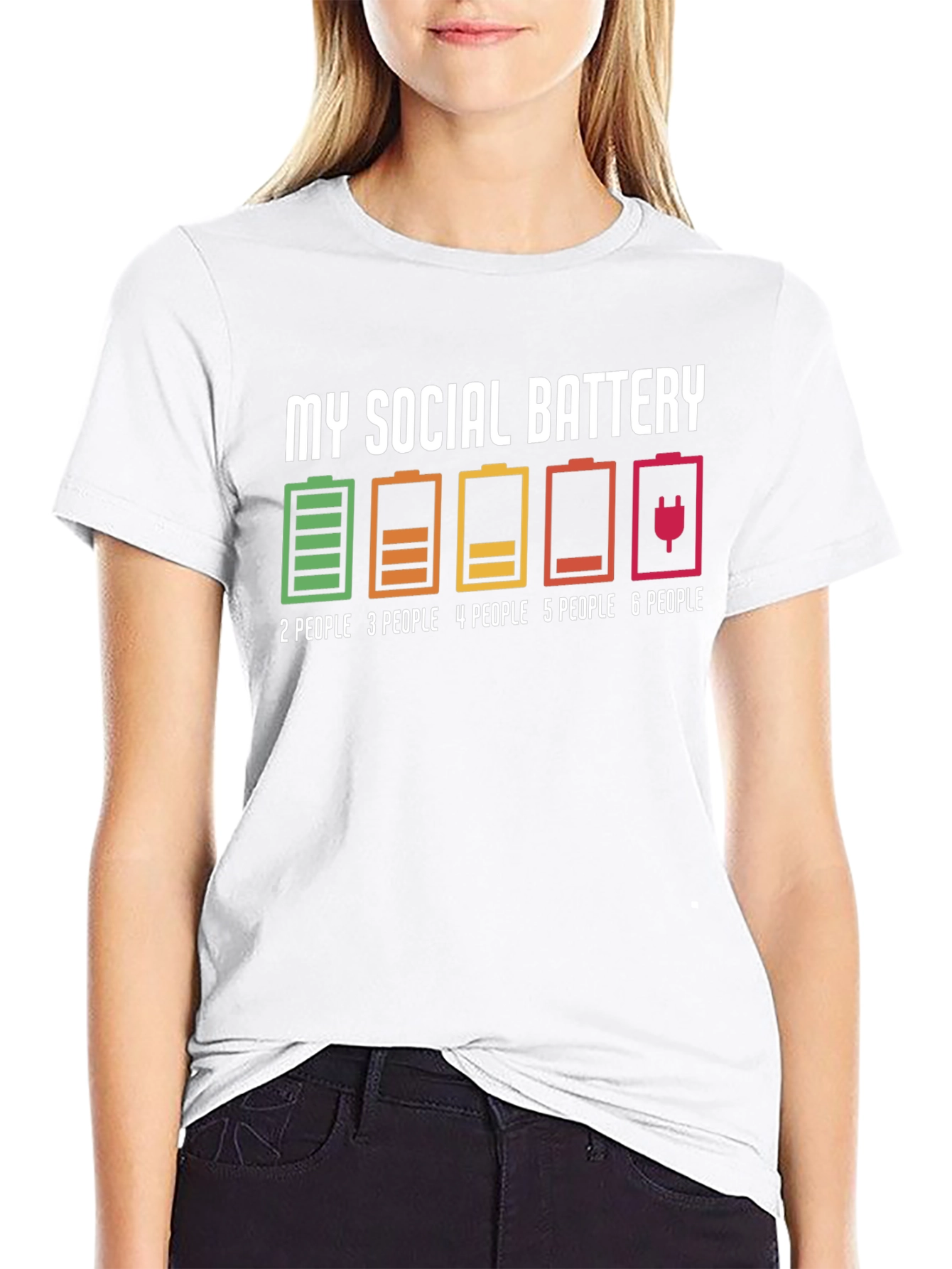 Social Battery Graphic T-Shirt - Introvert Humor