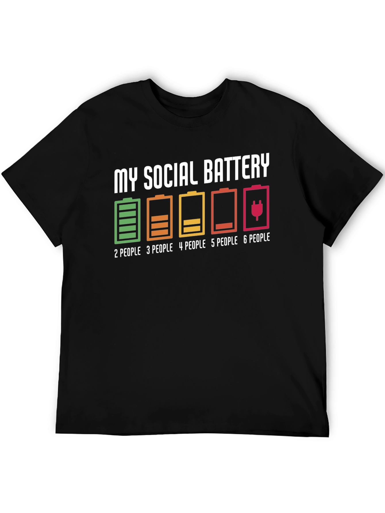 Social Battery Graphic T-Shirt - Introvert Humor