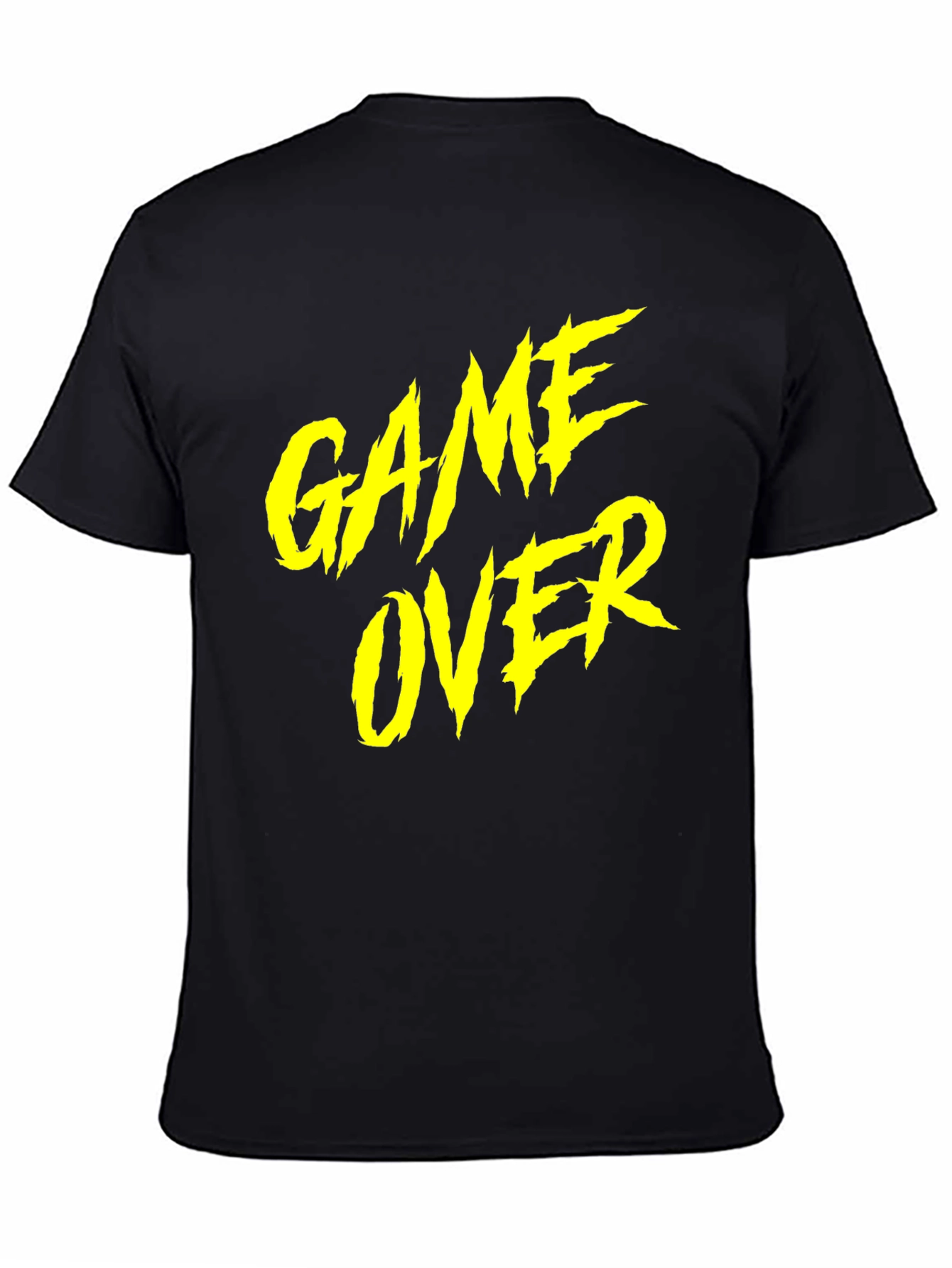 Game Over Graphic Tee - Black Cotton T-Shirt
