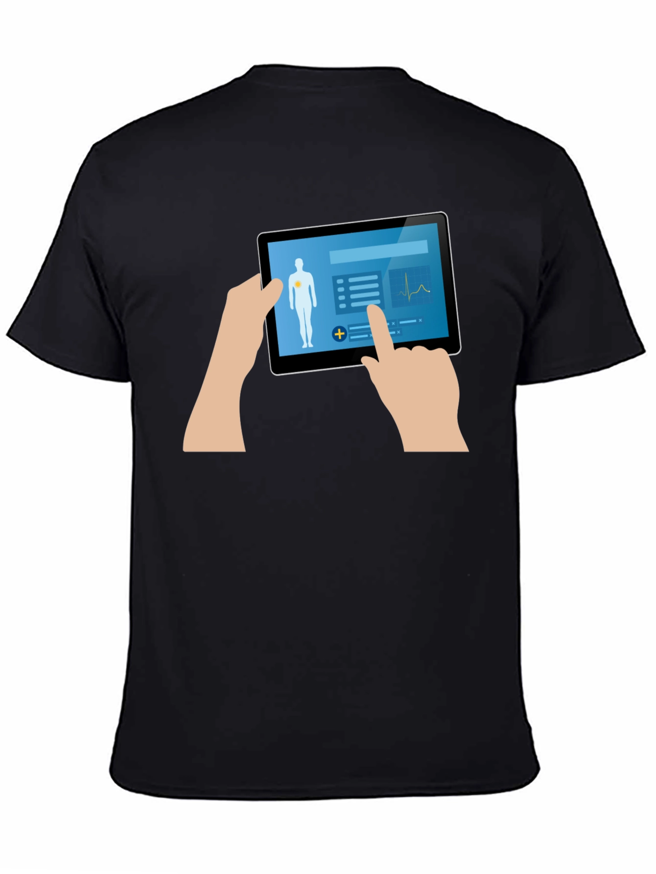 Medical Tablet Graphic Tee - Tech Inspired Design