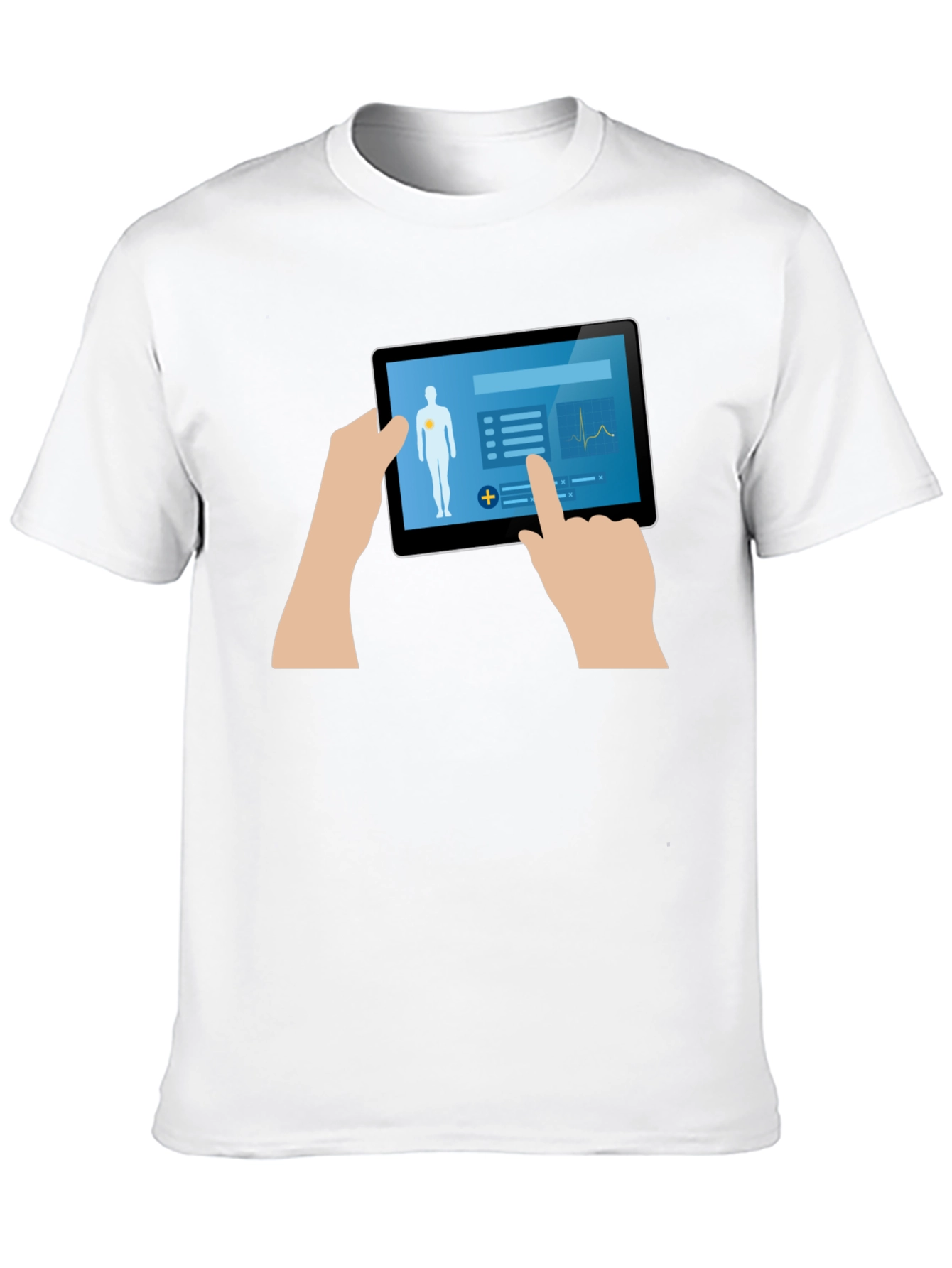 Medical Tablet Graphic Tee - Tech Inspired Design