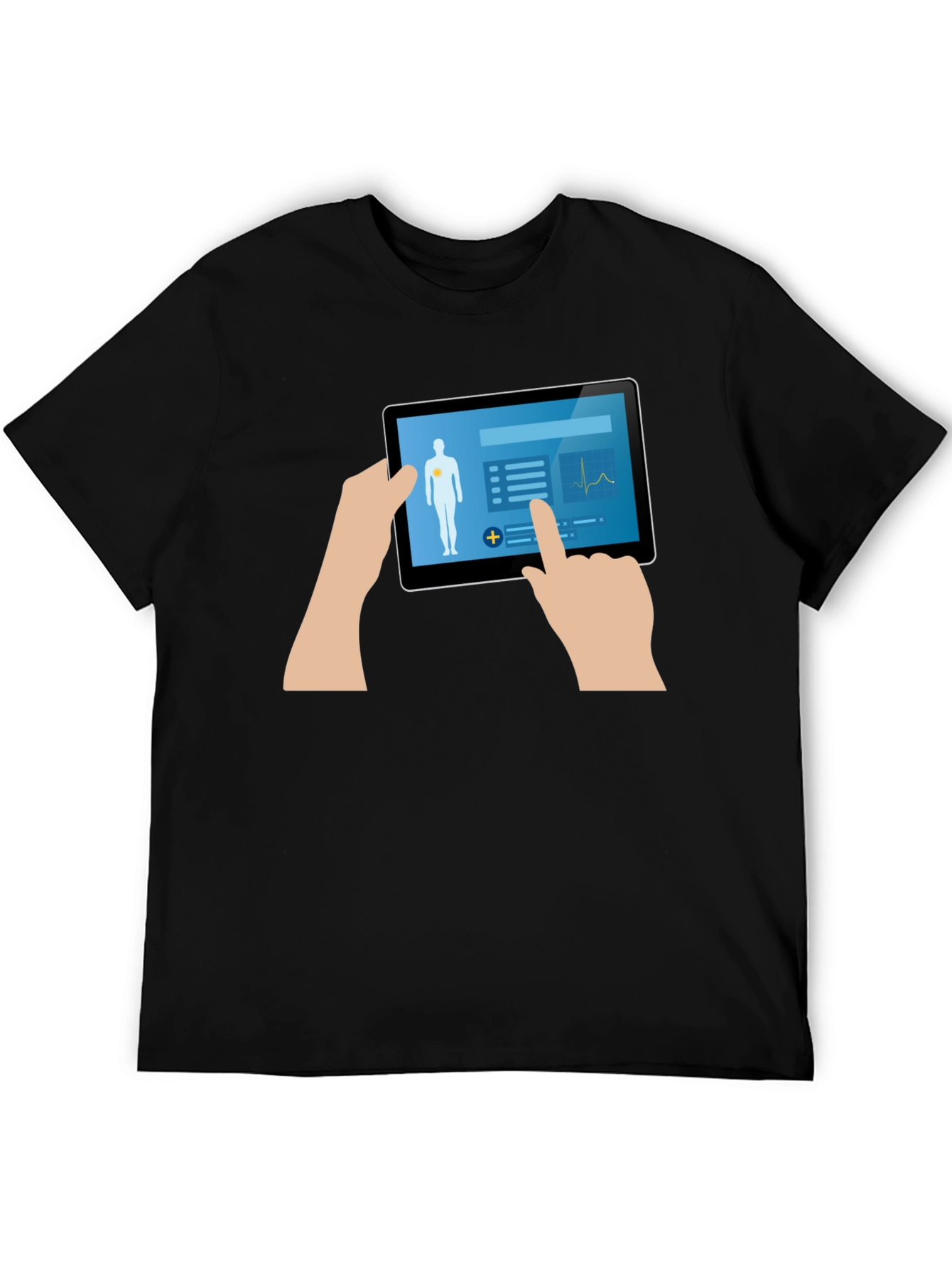 Medical Tablet Graphic Tee - Tech Inspired Design