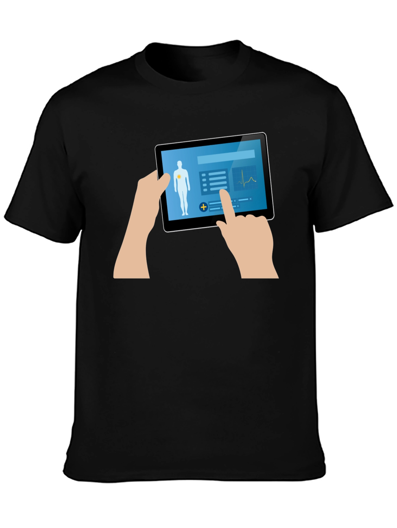 Medical Tablet Graphic Tee - Tech Inspired Design