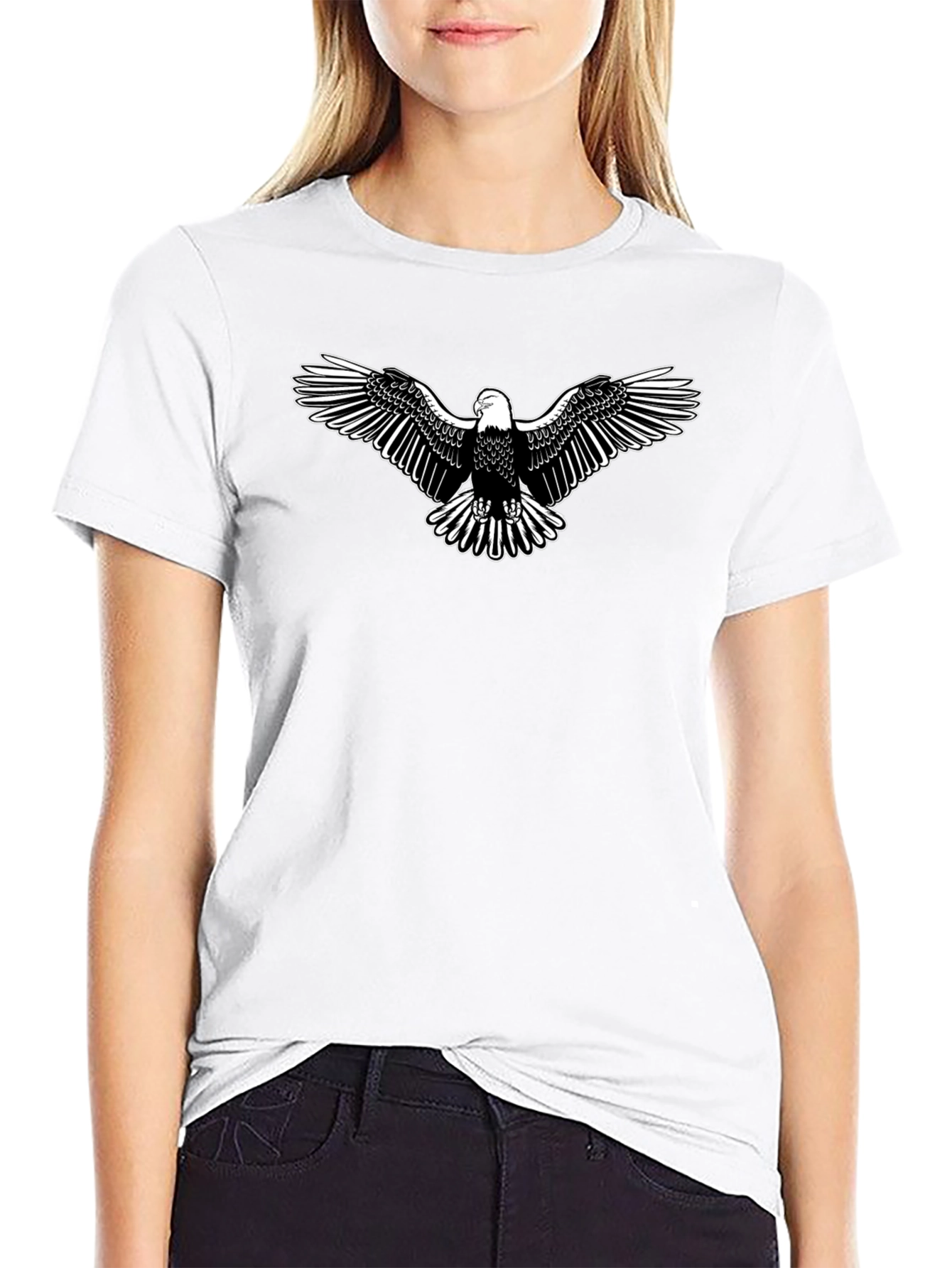 Bald Eagle Graphic Print T-Shirt