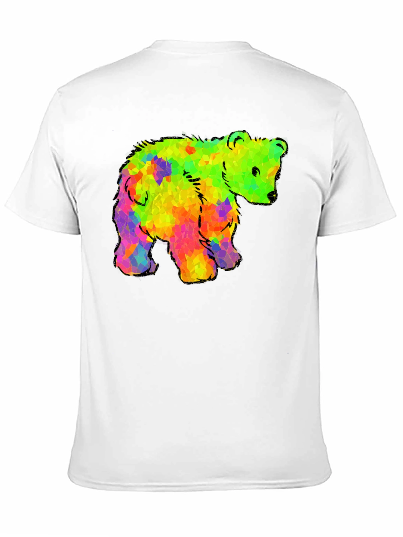 Rainbow Bear Graphic Black T-Shirt