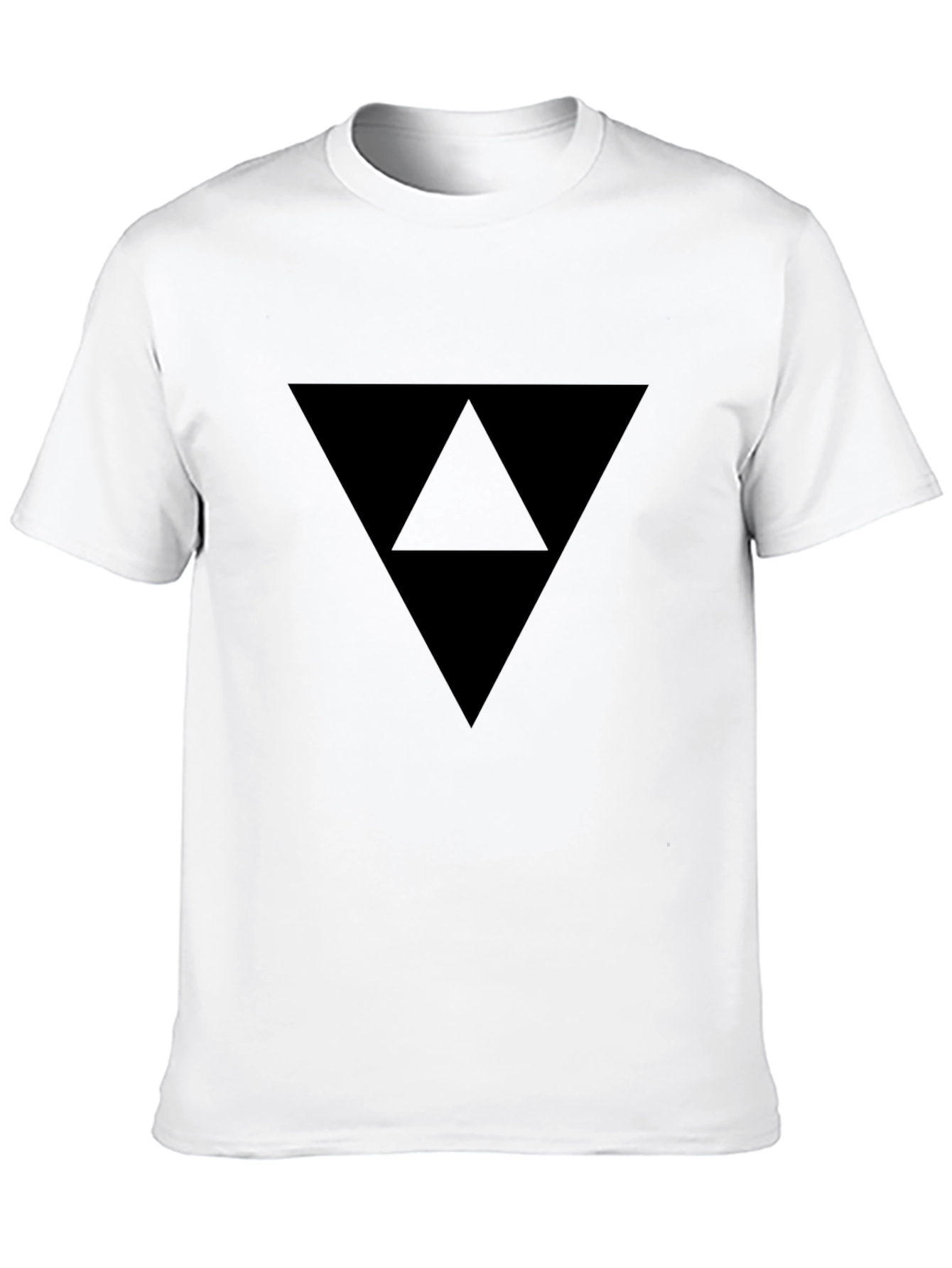Mens Black Triangle Graphic T-Shirt