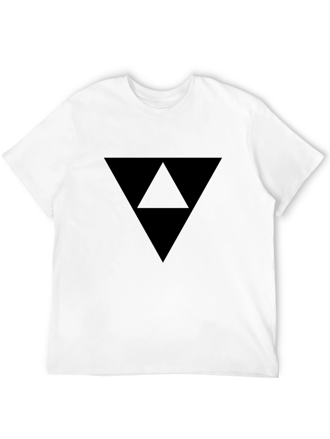 Mens Black Triangle Graphic T-Shirt