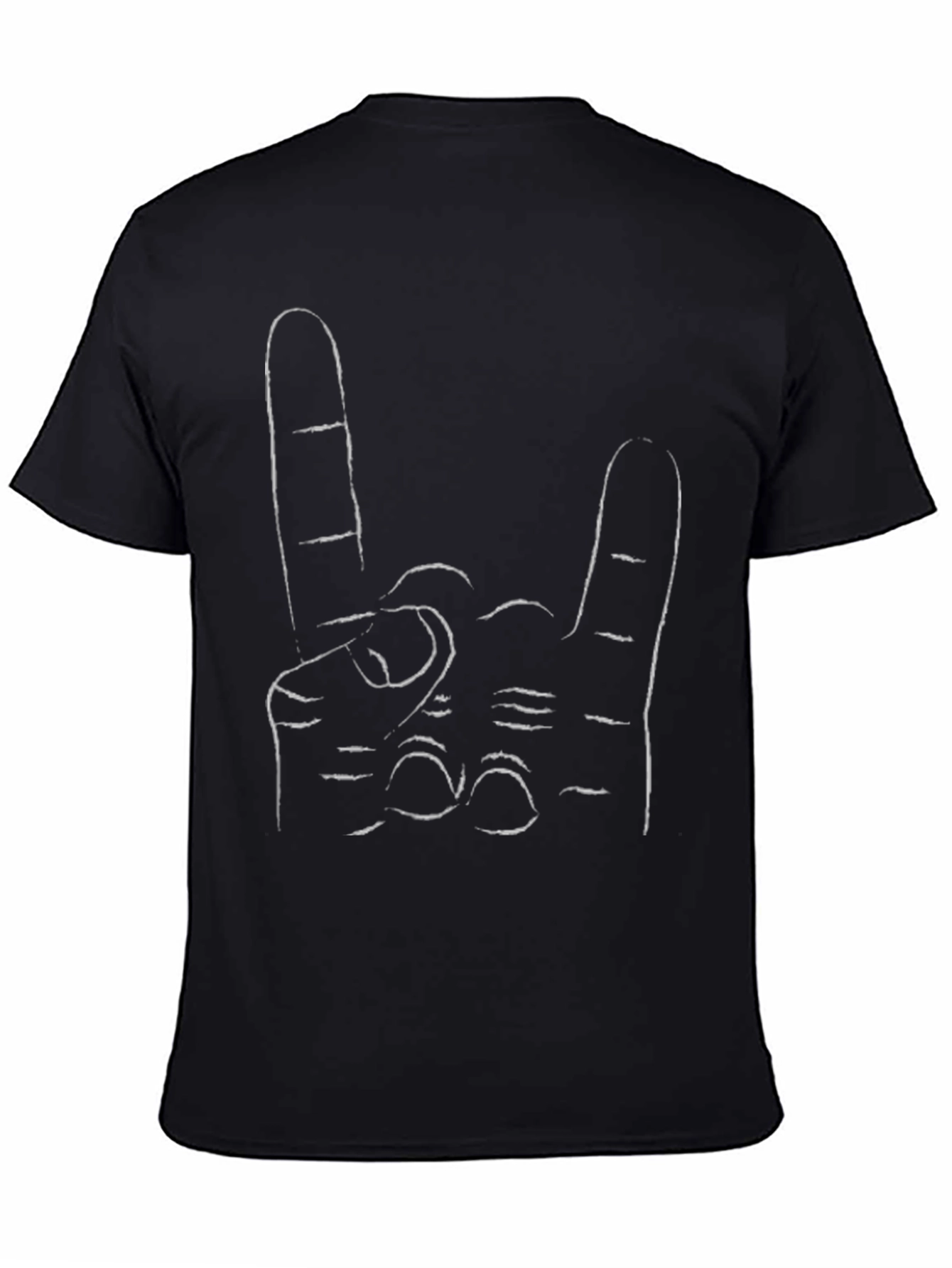 Rock On Hand Graphic Tee - Black T-Shirt