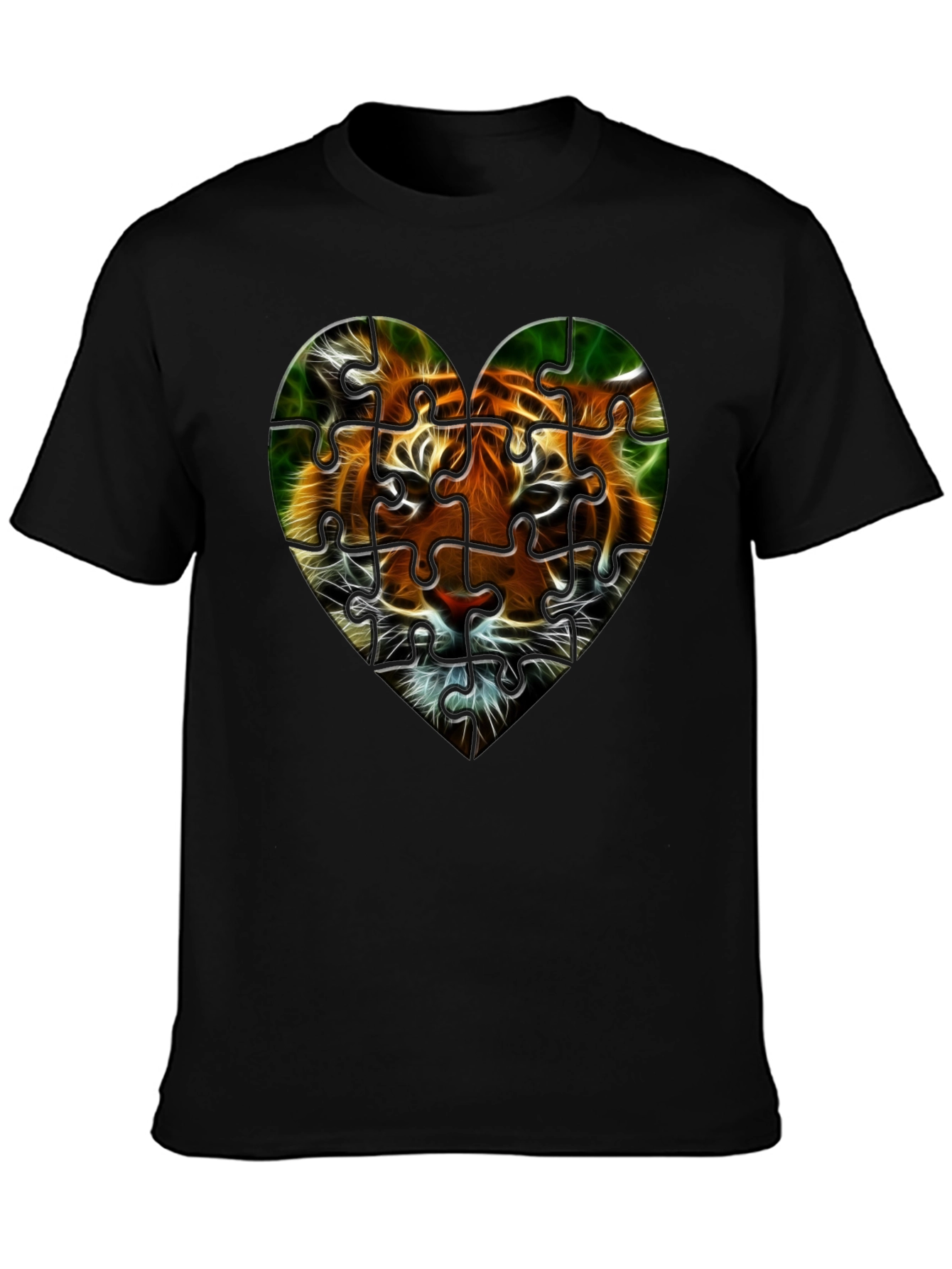 Tiger Heart Puzzle T-Shirt
